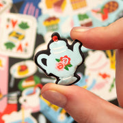 Tea Party Invitation - Playing Cards, Macarons, Camomile Tea Bag, Cake and Cupcakes, Tea Pot