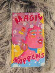Magic Happens in the Bathroom - Self Care, Toilet Paper, Rubber Ducky, Lipstick, Rainbow