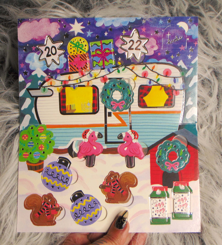 Cozy Holiday Camper - Eggnog, Ornament, Gift, Wreath, Squirrel